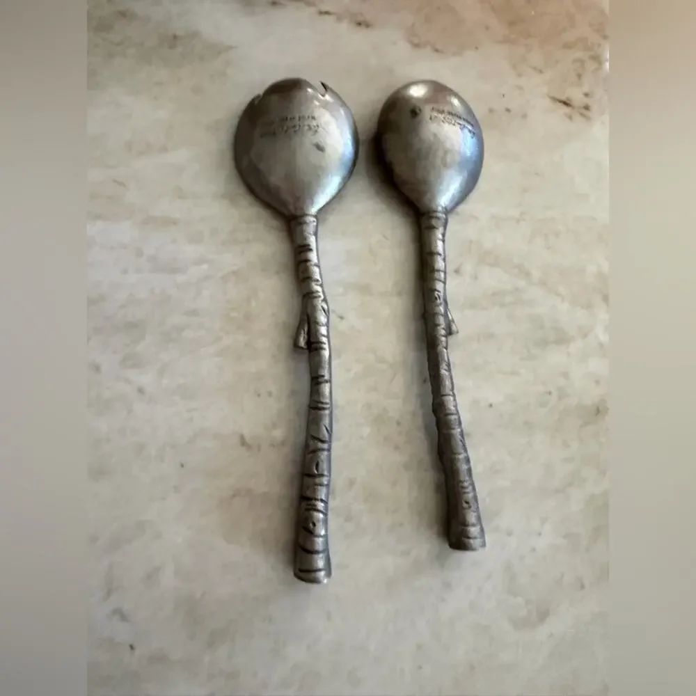 Arthur Court aluminum Tree Handle Salad Servers